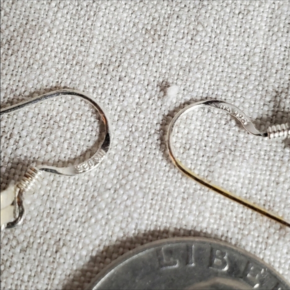 Sterling Silver Swirly Dangle Drop Earrings - Picture 4 of 4